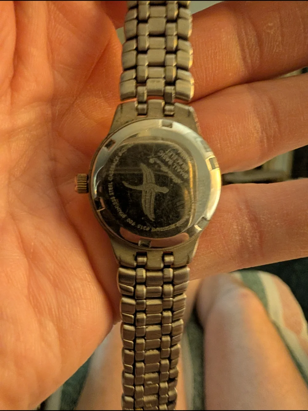 Eddie Bauer Silver and Gold Two-Tone Analog Watch With Brand New Battery In It